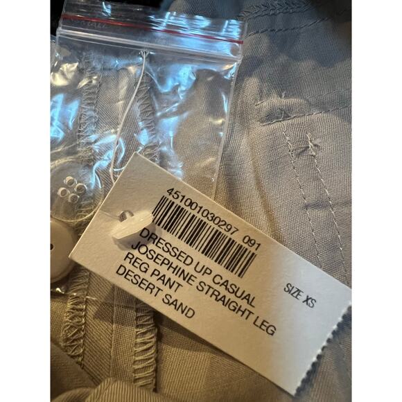 Soma Josephine Pant Straight Leg Desert Sand XS NWT - Picture 4 of 8
